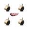 Service Caster 2.375 Inch Antique Brass Hooded Nylon Wheel Grip Ring Chair Casters SCC, 4PK SCC-GR02S60D-NYS-WA-716X78-4 - alternate 4
